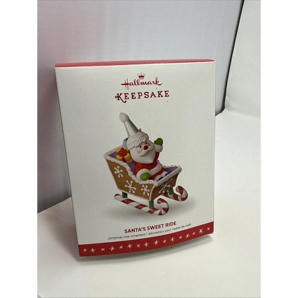 2016 Hallmark SANTA'S SWEET RIDE Gingerbread Sleigh ORNAMENT Series #10 Final